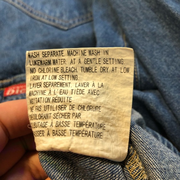 Vintage Dickies Denim Snap Button Shirt Ling Sleeve XL Cotton - Picture 15 of 15